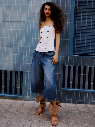 Haut Bershka en blanc : devant