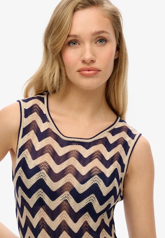 Superdry Gebreide jurk in Blauw