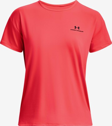 T-shirt fonctionnel 'Rush Energy' UNDER ARMOUR en rouge : devant