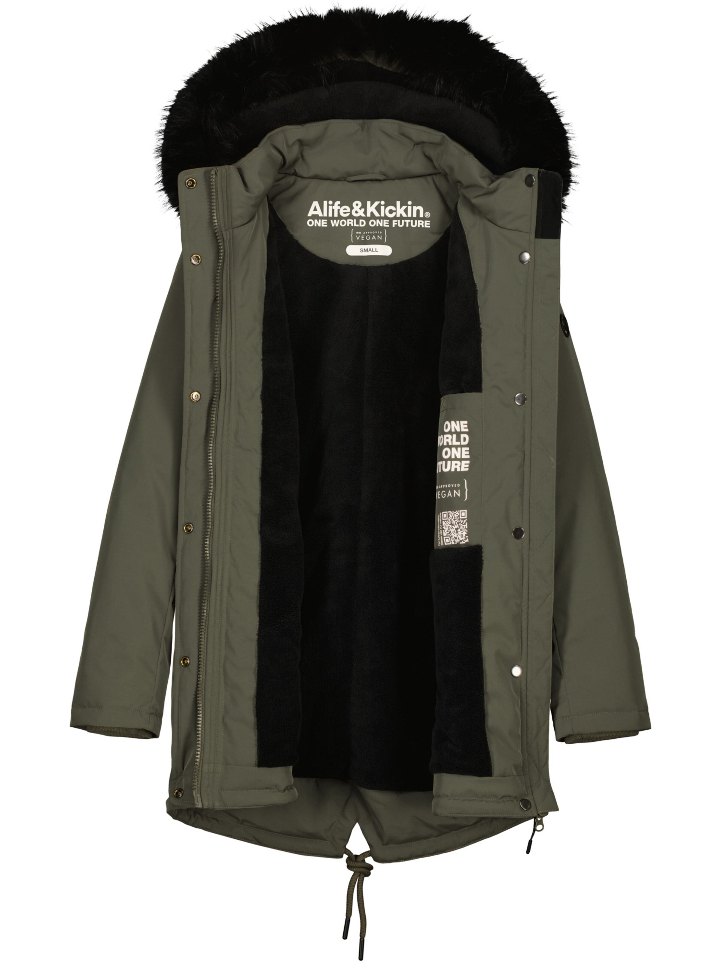 alife & kickin - Parka de inverno 'Kiersey' em verde