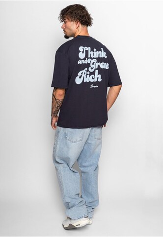 T-Shirt 'Grow Rich' Dropsize en bleu