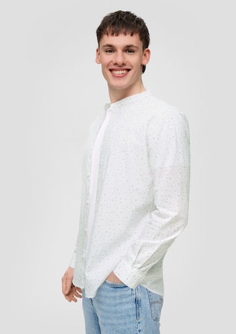 QS Regular fit Overhemd in Wit: voorkant