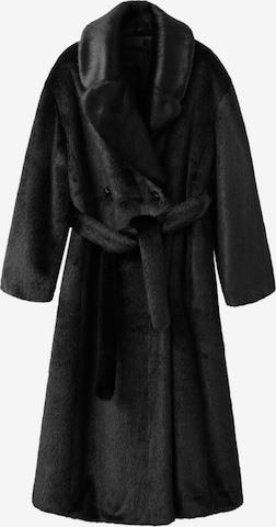 MANGO Winter Coat in Black: front