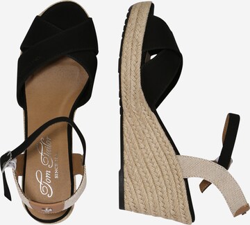 TOM TAILOR Sandalen met riem in Zwart