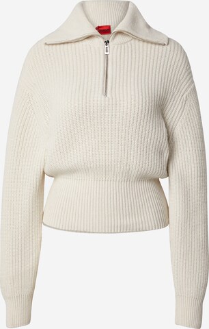 HUGO Sweter 'Sofalia' w kolorze biały: przód
