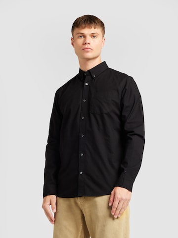 GAP Regular fit Button Up Shirt in Black: front