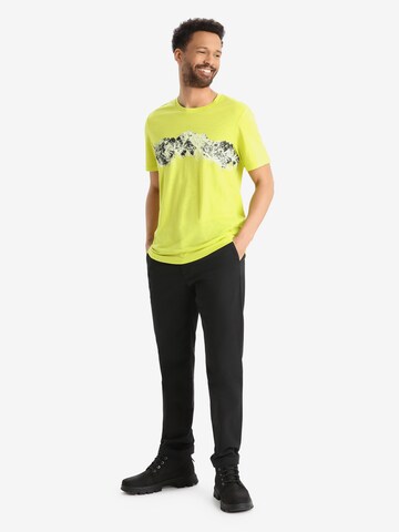 ICEBREAKER Performance Shirt 'Tech Lite II Remarkable Range' in Yellow