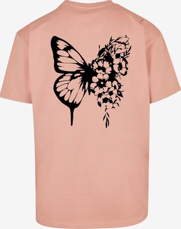 Merchcode T-Shirt 'Flowers Bloom' in Pink