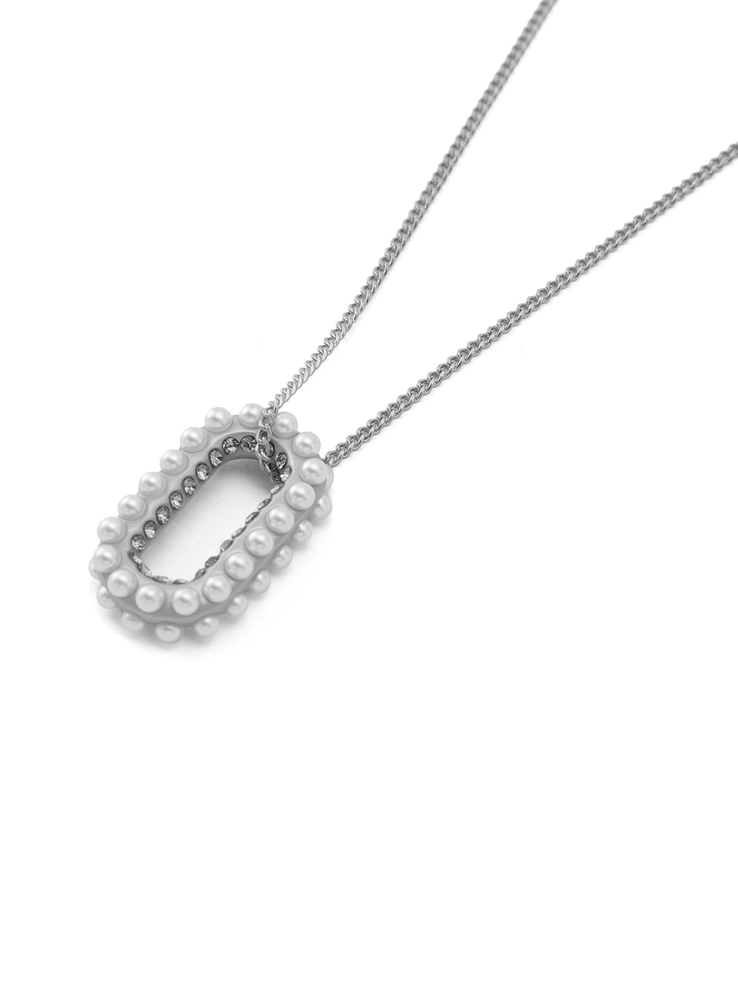 AllSaints Ketting 'PEARL HALO' in Zilver