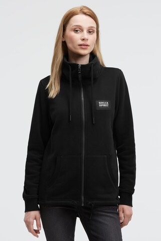 Soccx Sweatjacke in Schwarz: Vorderseite