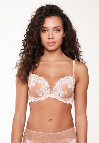 LingaDore Push-up Bra in Beige: front