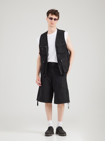 JACK & JONES Ohlapna forma Kargo hlače 'JPSTOWEN EDISON' | črna barva