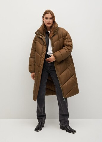 MANGO Winter Coat 'Kellogs' in Brown