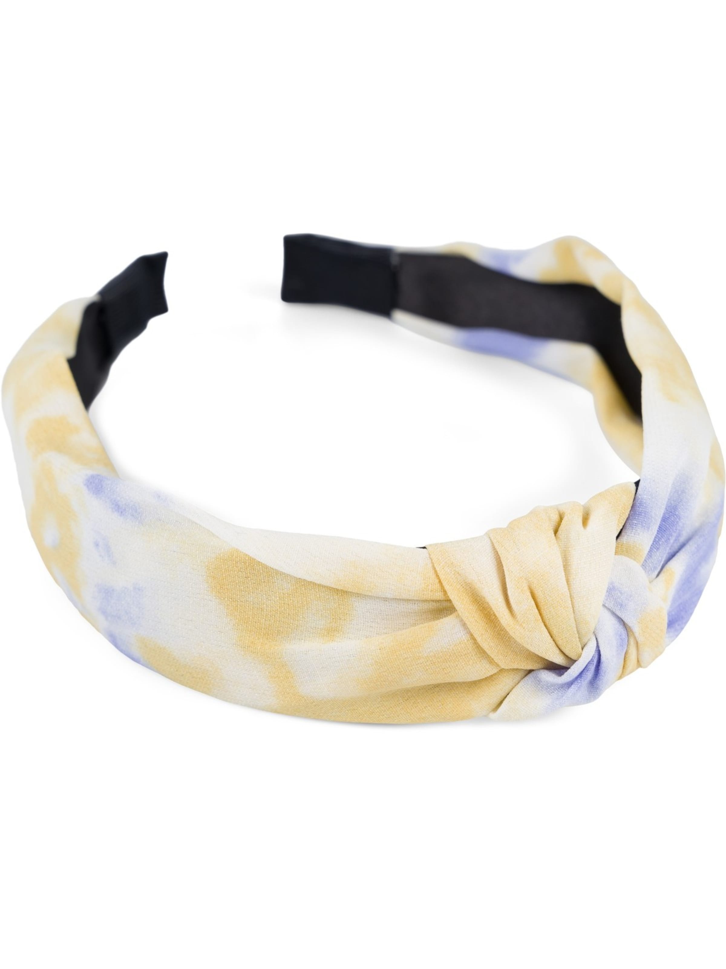 styleBREAKER Haarschmuck 'Stoff Haarreif Batik Farbverlauf'‌‌‌‌‌‌‌‌‌‌ in Gelb: Vorderseite