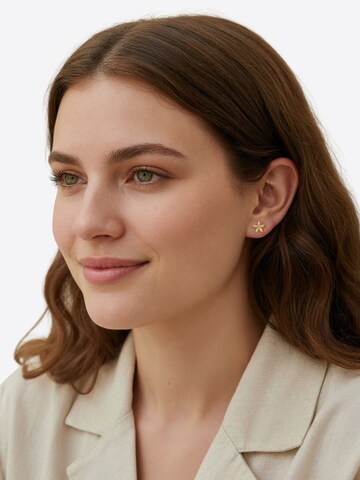Sofia Milani Ohrringe 'Flower'‌‌‌‌‌‌ in Gold: Vorderseite