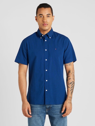 TOMMY HILFIGER Regular fit Overhemd in Blauw: voorkant