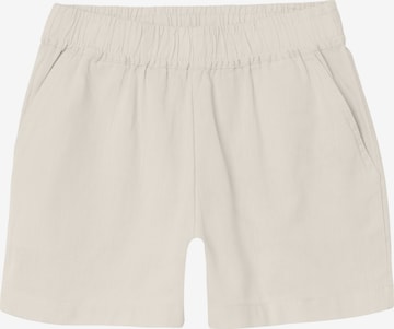 NAME IT Regular Trousers 'NKFFALINNEN' in White: front
