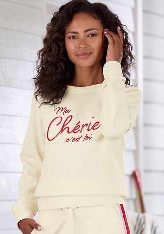 Sweat-shirt 'VIVANCE' VIVANCE en beige : devant