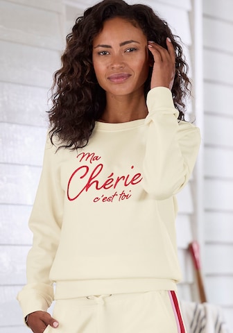 Sweat-shirt 'VIVANCE' VIVANCE en beige : devant