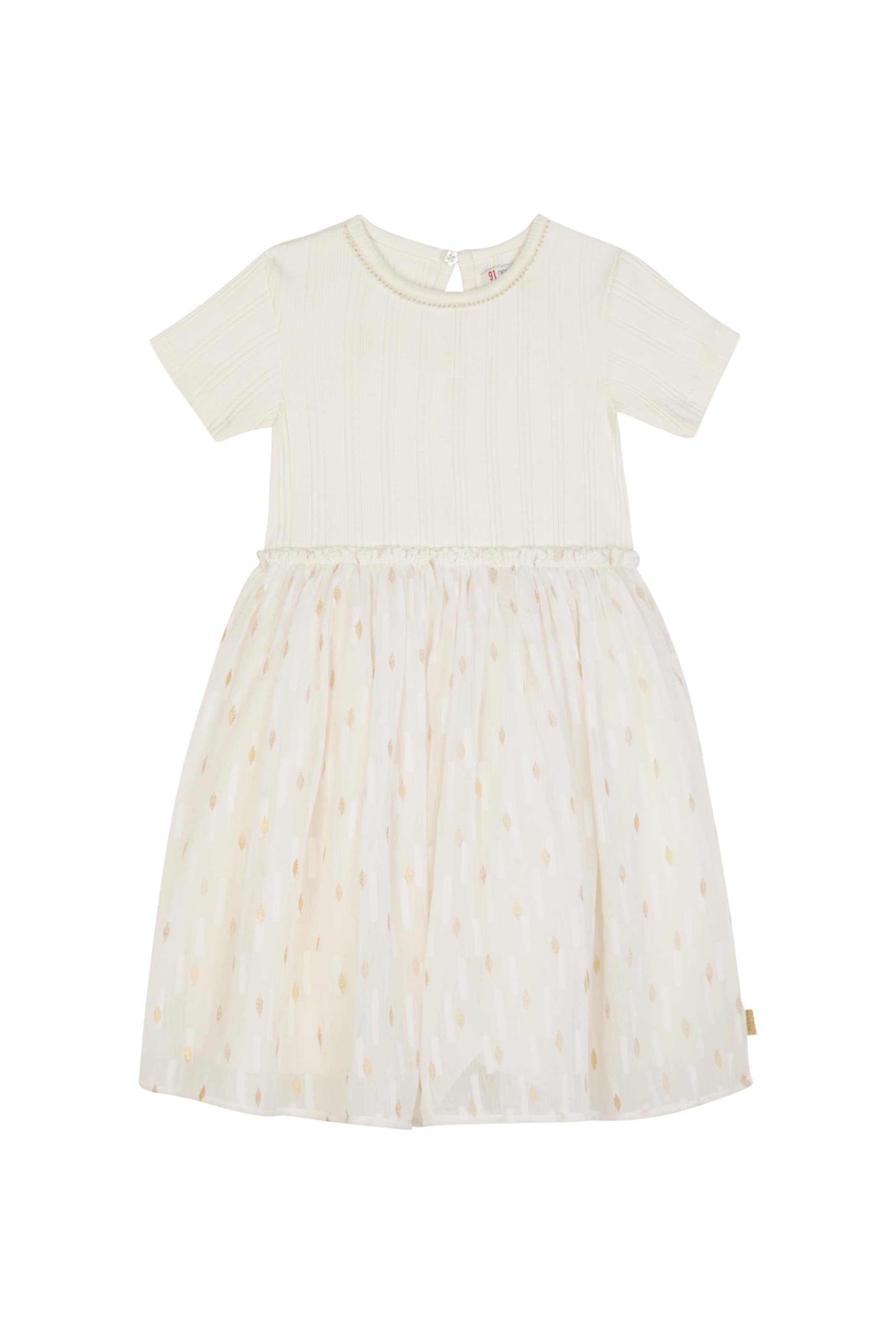 Noppies Jurk ' Manou ' in Wit: voorkant