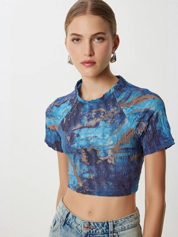 Camicia da donna 'Blusen' di Happiness İstanbul in blu: frontale
