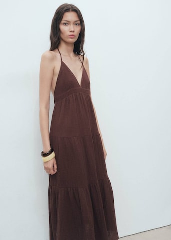 MANGO Summer Dress 'Corfu' in Brown