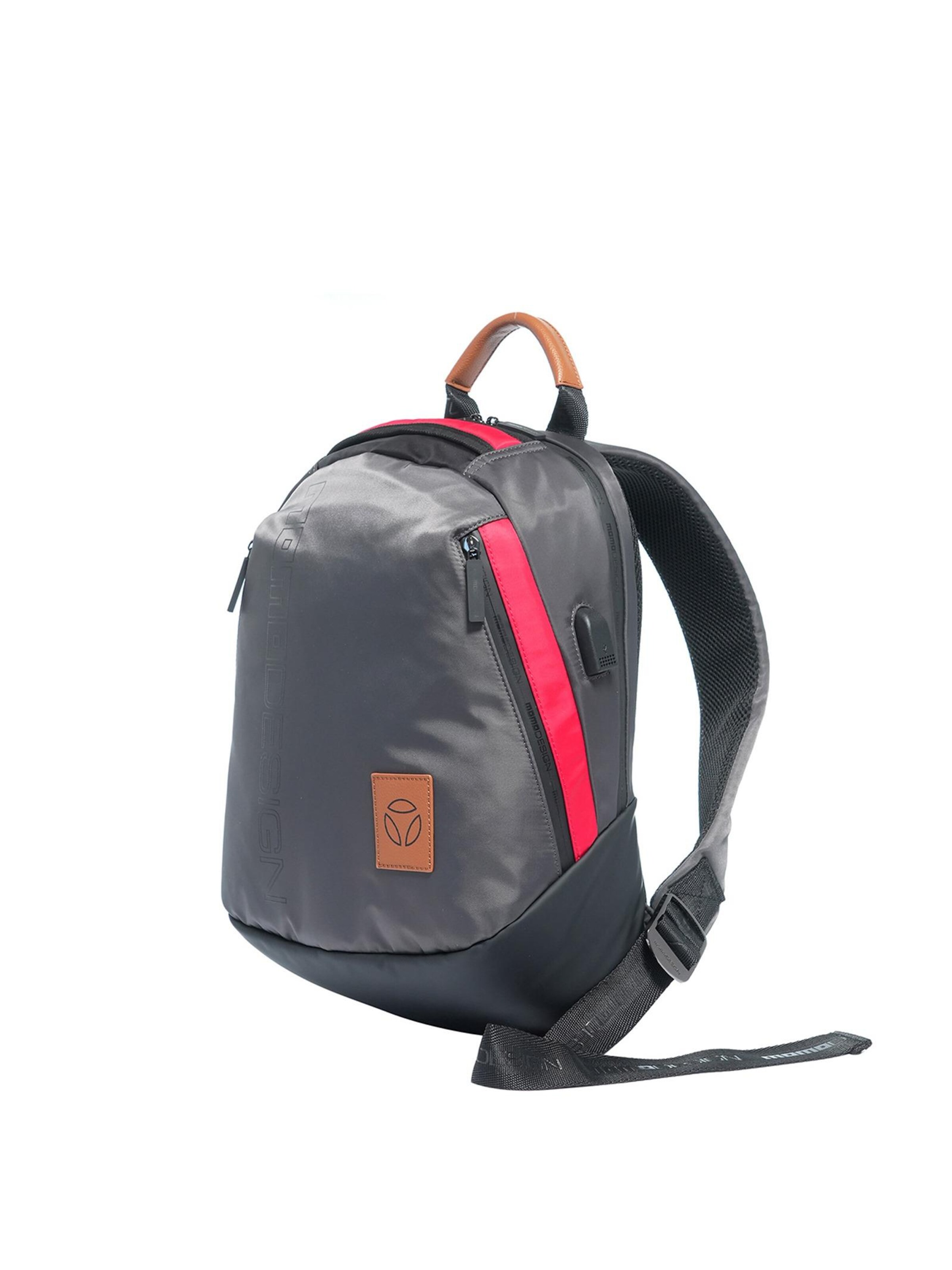 Zaino 'Zaino Momo Design Nylon con Dettagli Gialli - 32x40x15 cm' di Momo Design in marrone