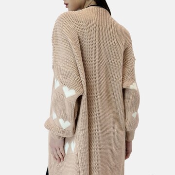 Cappotto in maglia di Elara in rosa