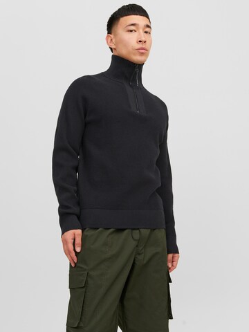 JACK & JONES Sweter 'Filo' w kolorze czarny: przód