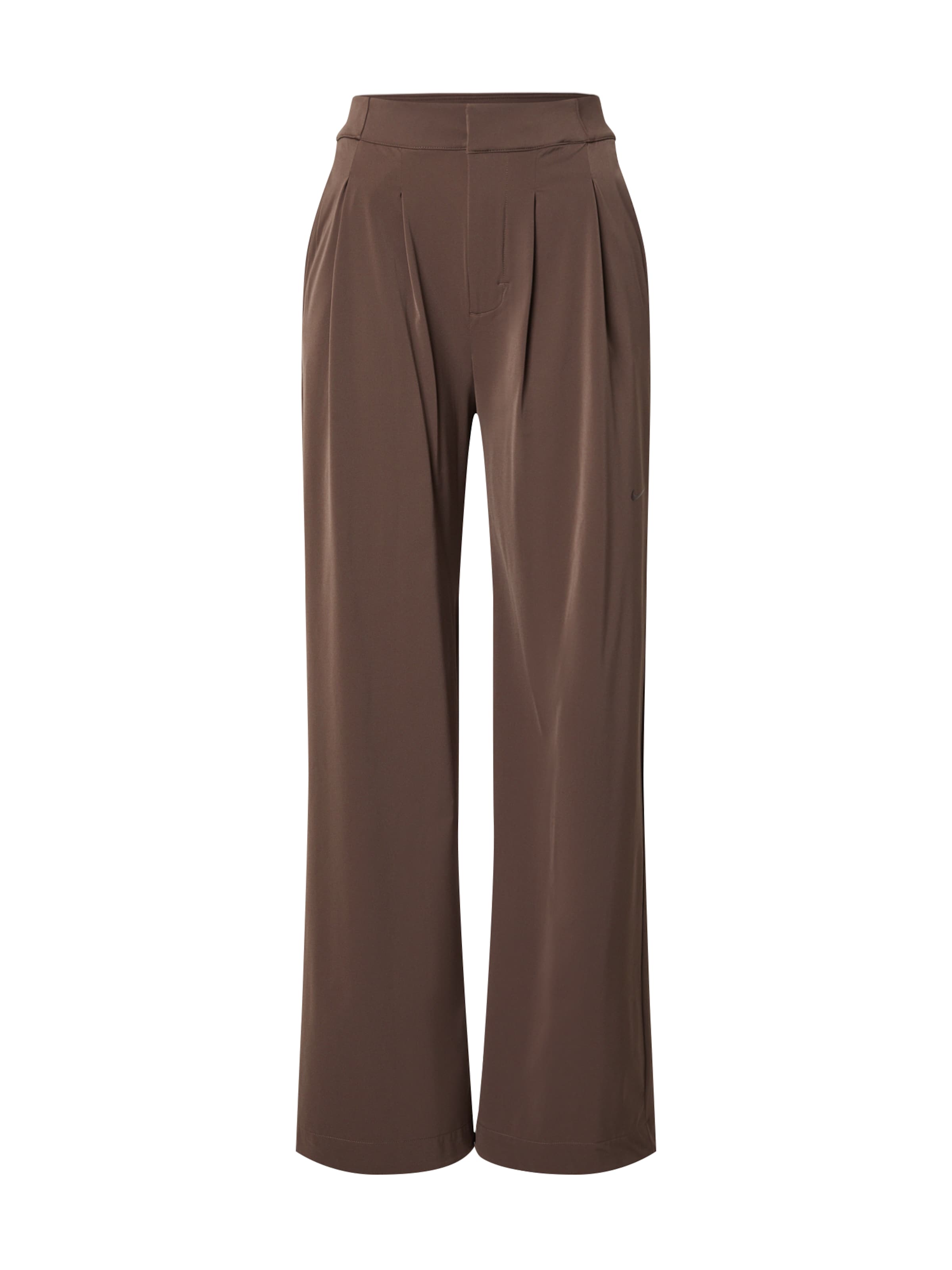 Wide Leg Pantalon de sport 'Bliss' NIKE en marron : devant