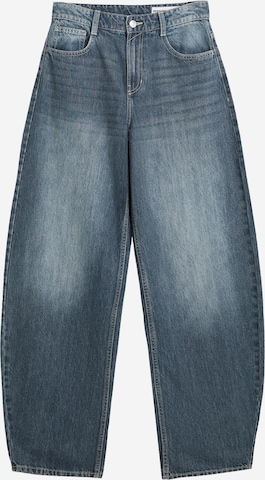 Baggy Jeans de la Bershka pe albastru: față