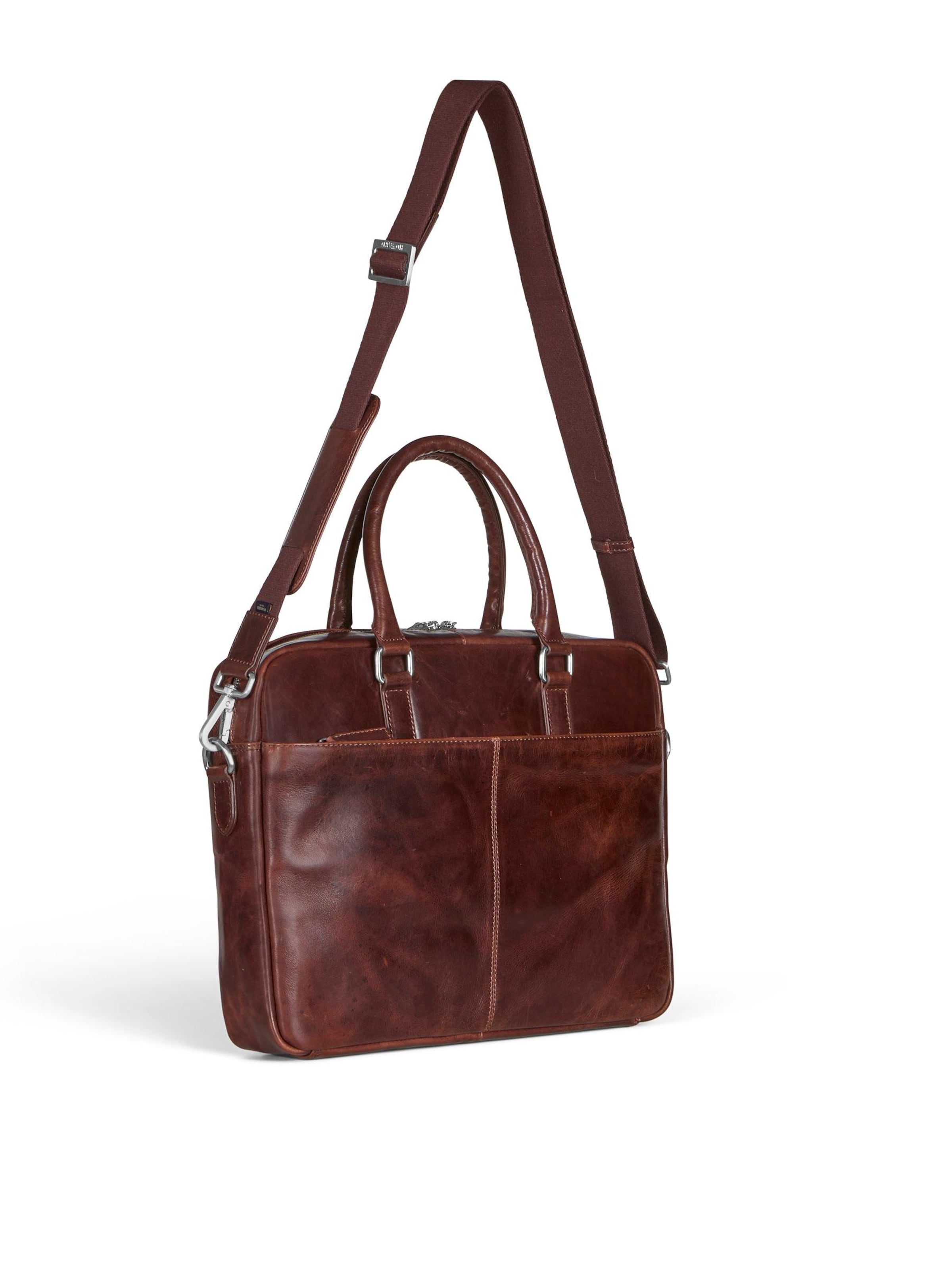 Borsa per laptop 'Laptop Business Bag Carter Brown' di Howard London in marrone