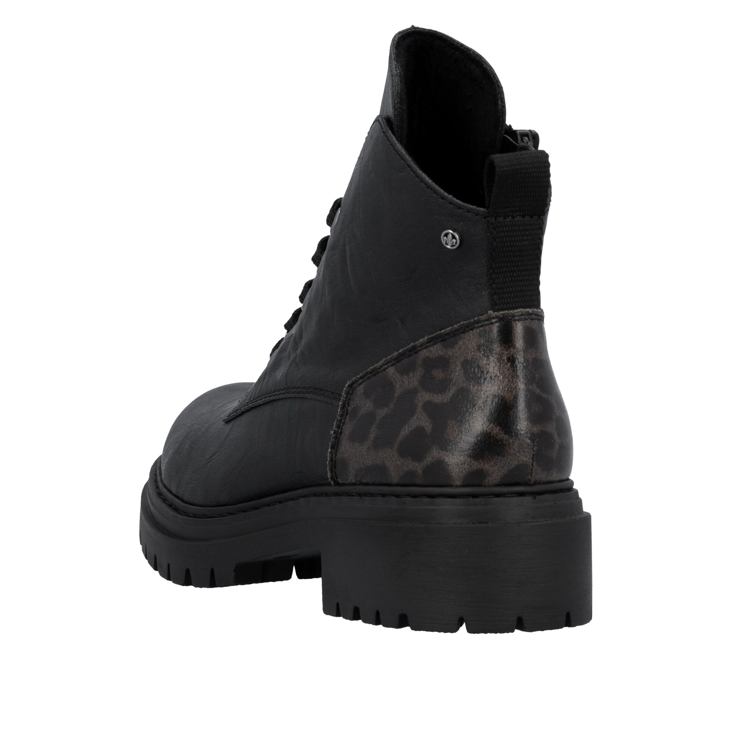 Rieker Lace-Up Ankle Boots in Black