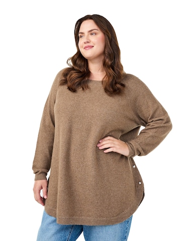 ruda Zizzi Megztinis be užsegimo: priekis