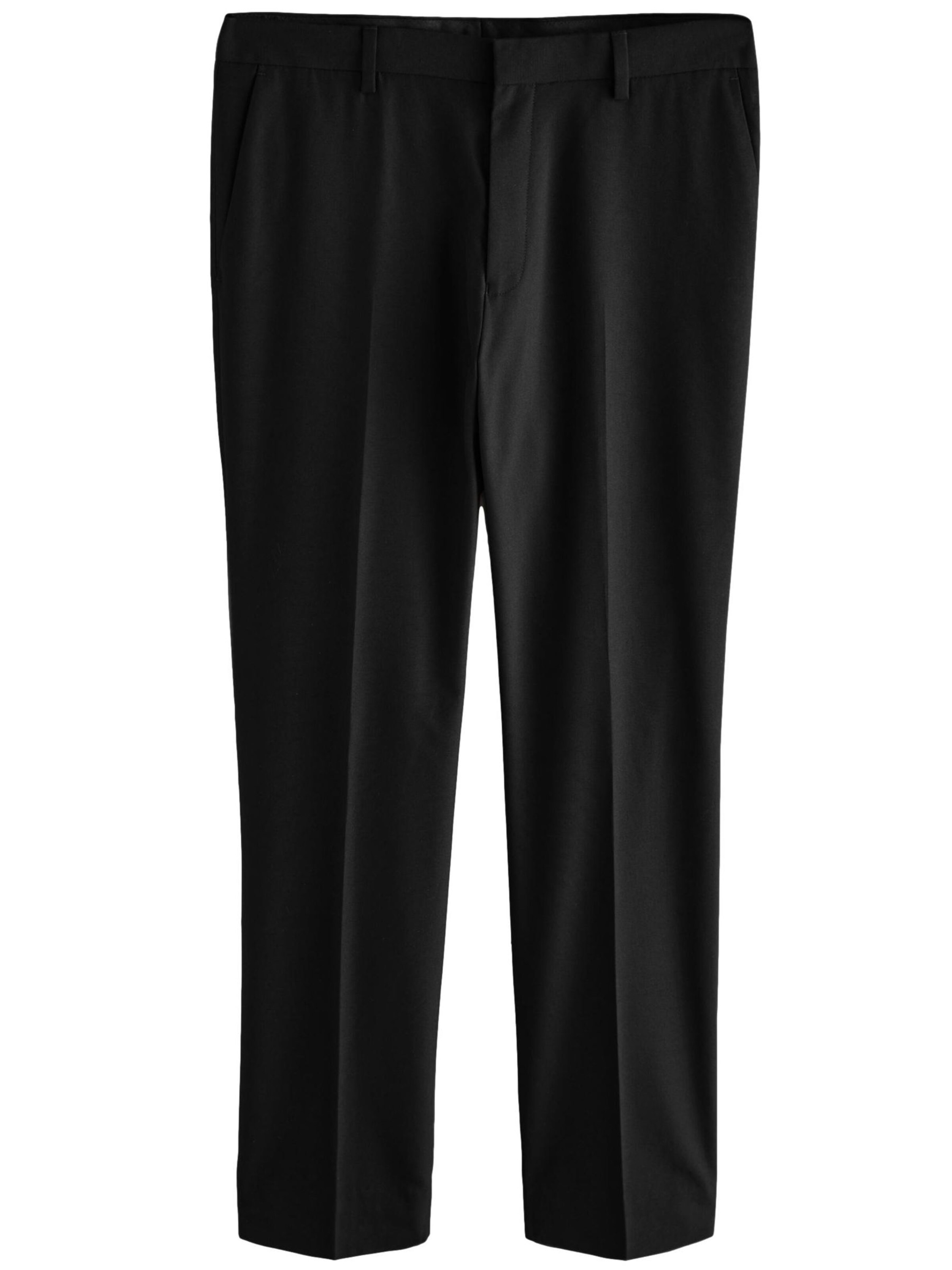 Next Слим Плиссированные брюки в Черный: спереди