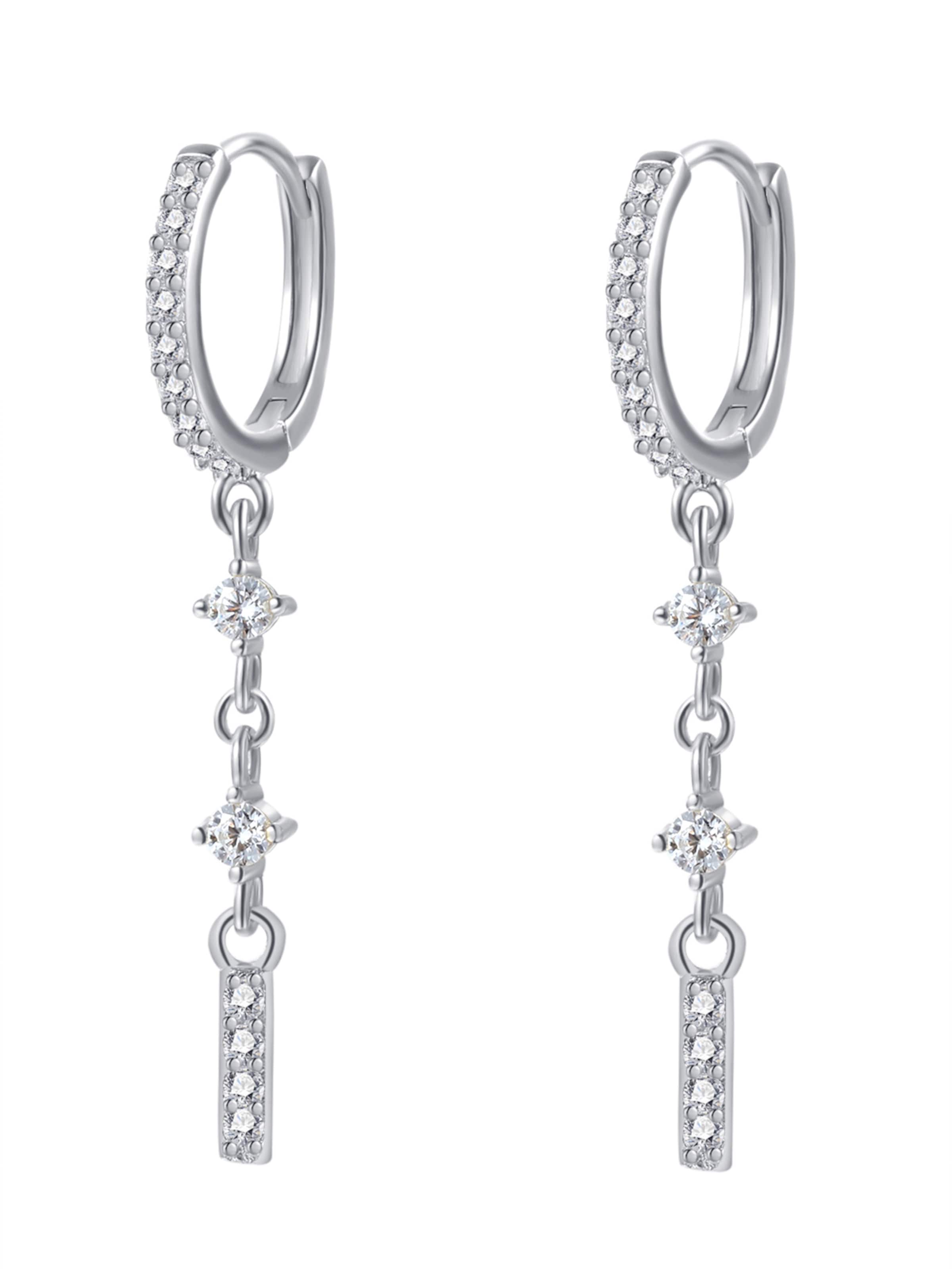 Hey Happiness Earrings 'Luxe' in Silver: front