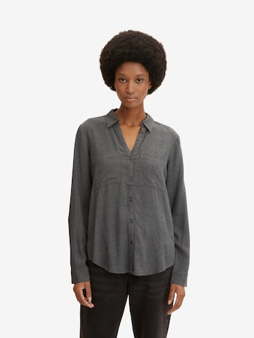TOM TAILOR Blouse in Grey: front