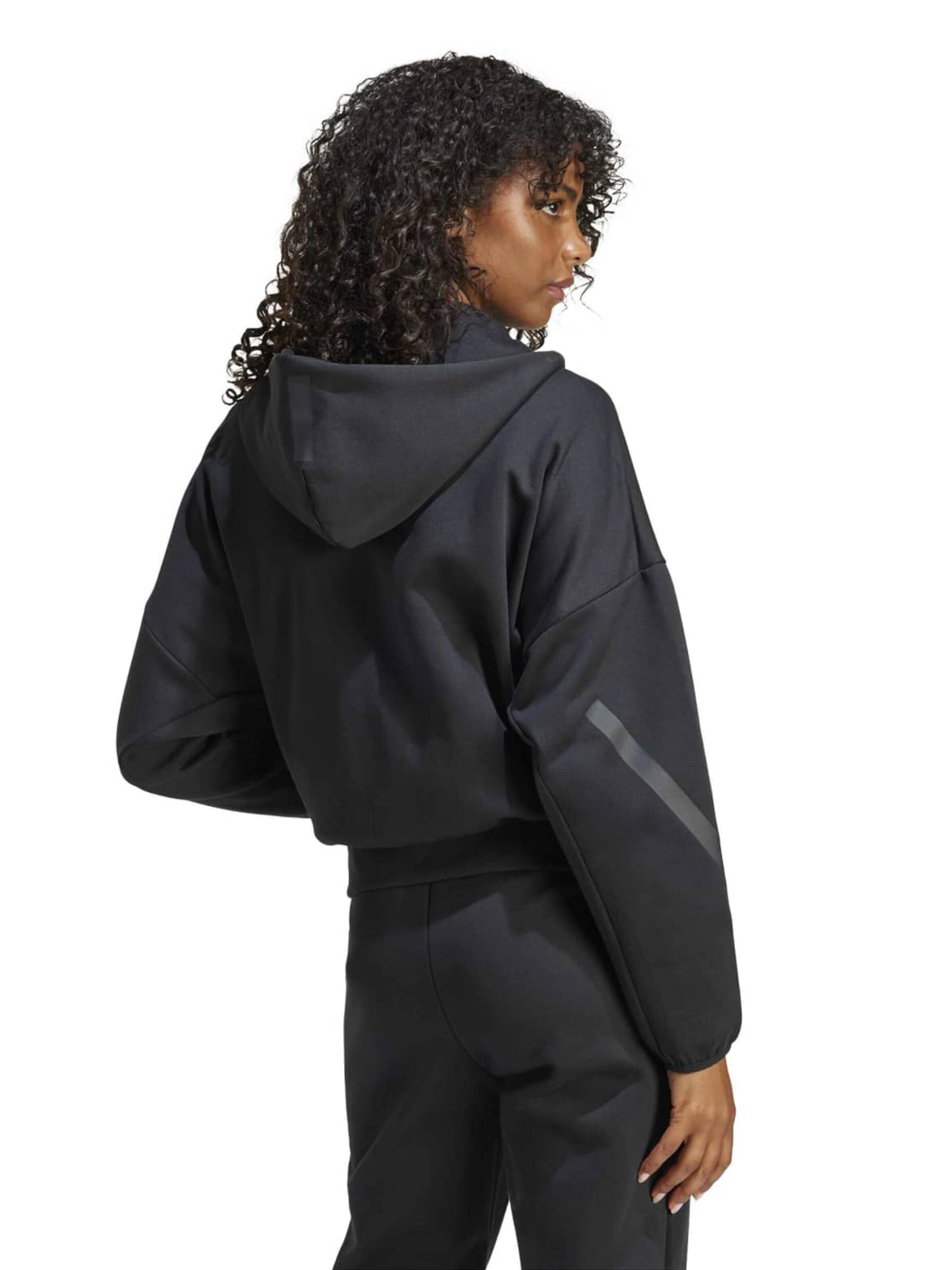 ADIDAS SPORTSWEAR Спортна жилетка с качулка 'Z.N.E.' в черно: отзад