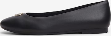 TOMMY HILFIGER Ballet Flats in Black: front