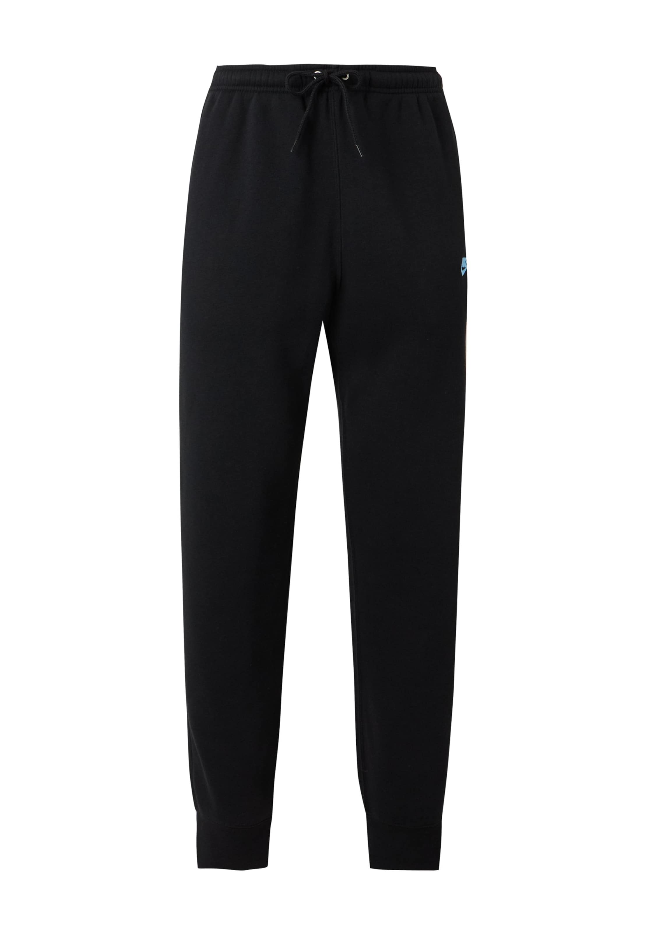 juoda Nike Sportswear Siaurėjantis Kelnės 'CLUB': priekis