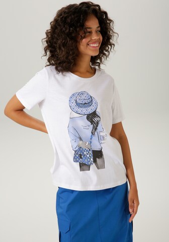 Aniston CASUAL T-Shirt in Weiß: Vorderseite