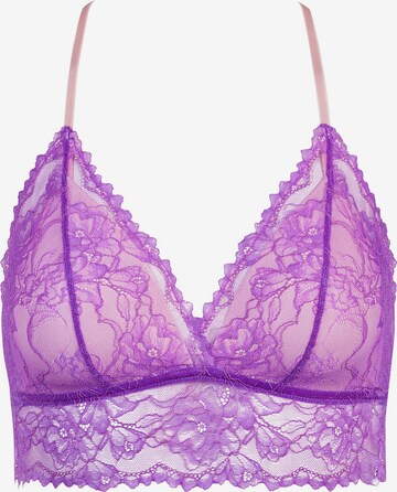 Mey Triangle Bra ' Poetry ' in Purple: front