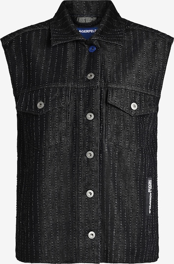 KARL LAGERFELD JEANS Liivi koossa XS värissä musta denim / valkoinen, Tuotenäkymä