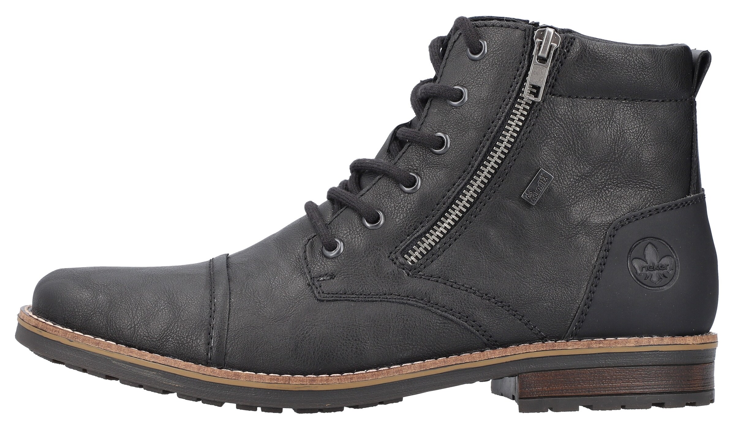 Rieker Lace-Up Boots in Black