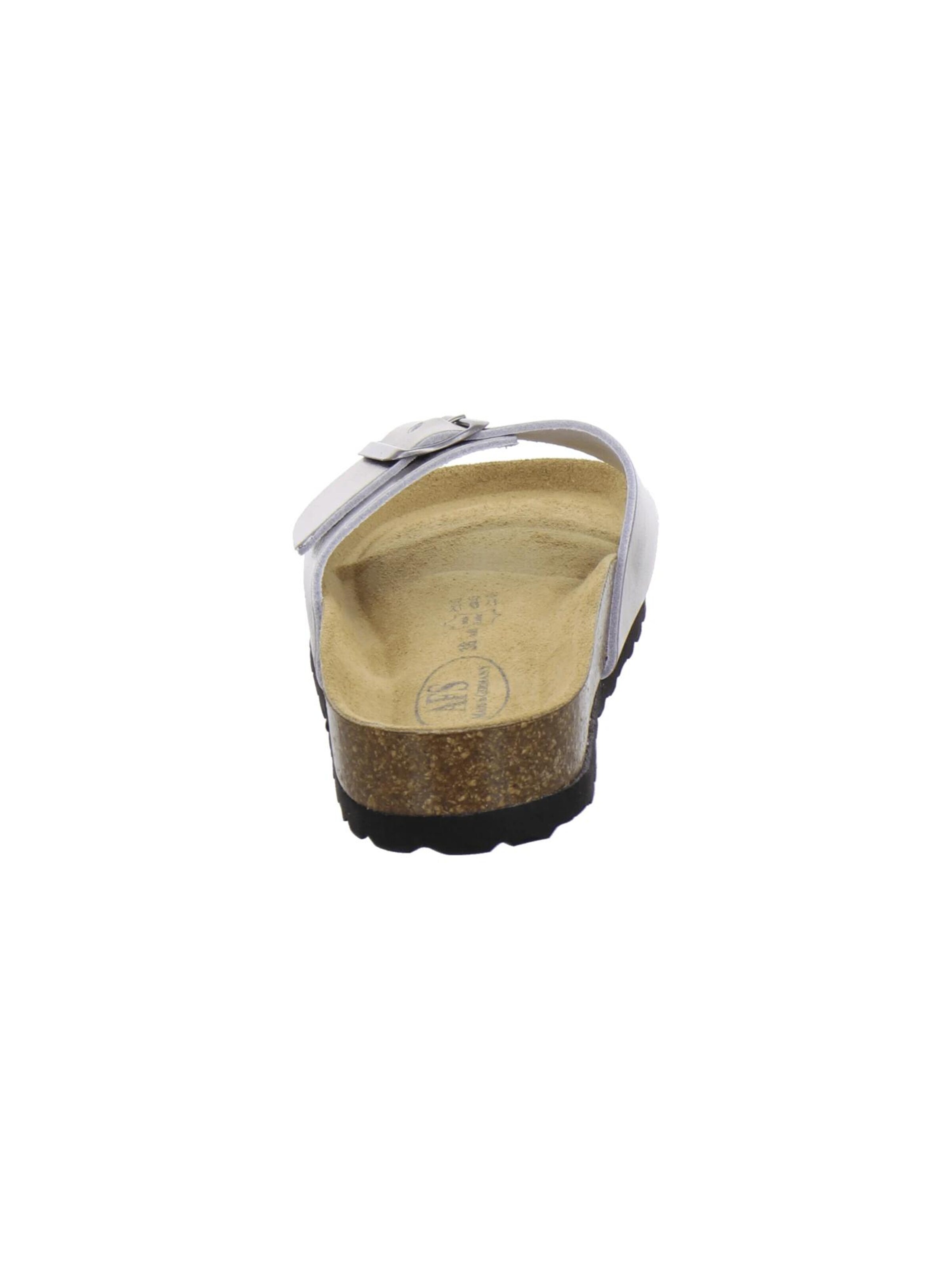 Zoccoletto 'Pantoletten Damen Einschnaller metallic' di AFS-Schuhe in argento