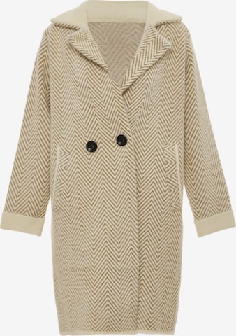 RISA Πλεκτή ζακέτα σε μπεζ: μπροστά