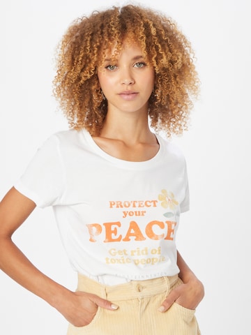 EINSTEIN & NEWTON - Camiseta 'Peace' en blanco: frente