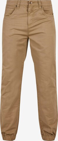 SOUTHPOLE Tapered Pants in Beige: front