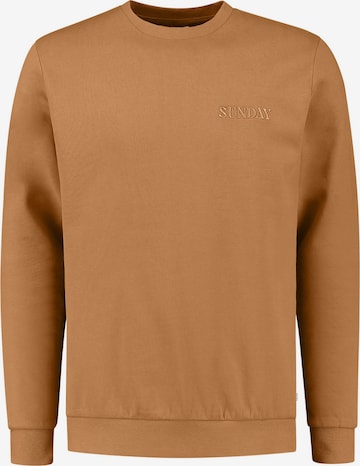 Shiwi Sweatshirt 'Sunday' i brun: framsida