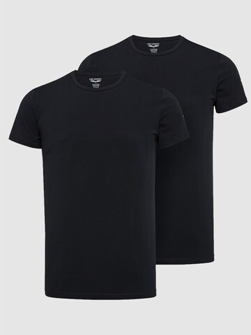 PME Legend Undershirt '2-pack basic T-shirts with crew neck' in Black